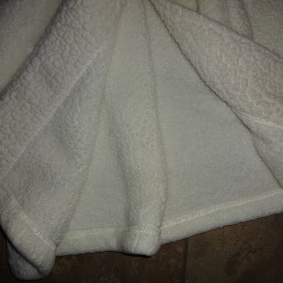 Nordstrom Robe Spa ivory/off white Soft Plush fleece Sherpa Belt/wrap Women L - Picture 8 of 12